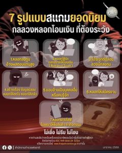 หลอกลวงออนไลน์ทั่วโลก 7 รูปแบบ